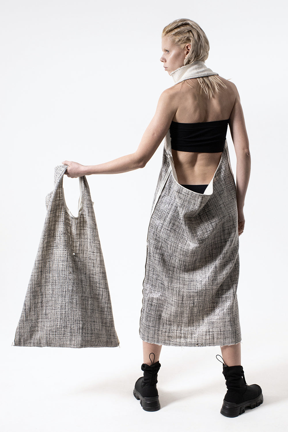 DZHUS Duality as a dress with a bag back look